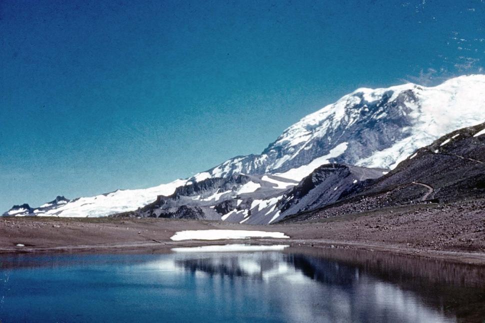 Free Image of Snow Covered Mountain and Lake View 