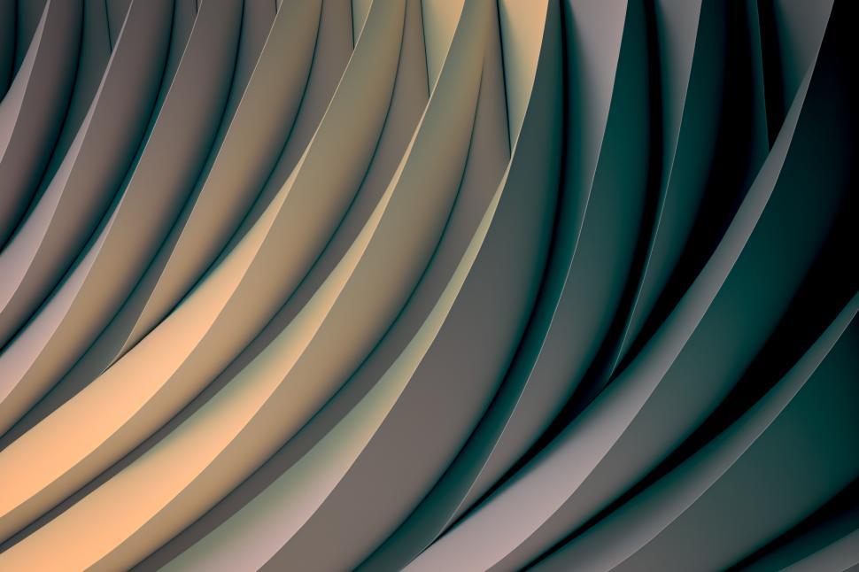 Free Image of Modern abstract design of flowing curves in warm tones 