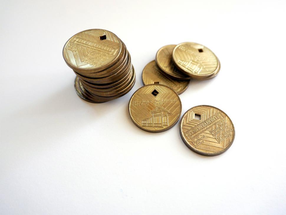 Free Image of New York City Subway Diamond Jubilee Tokens 