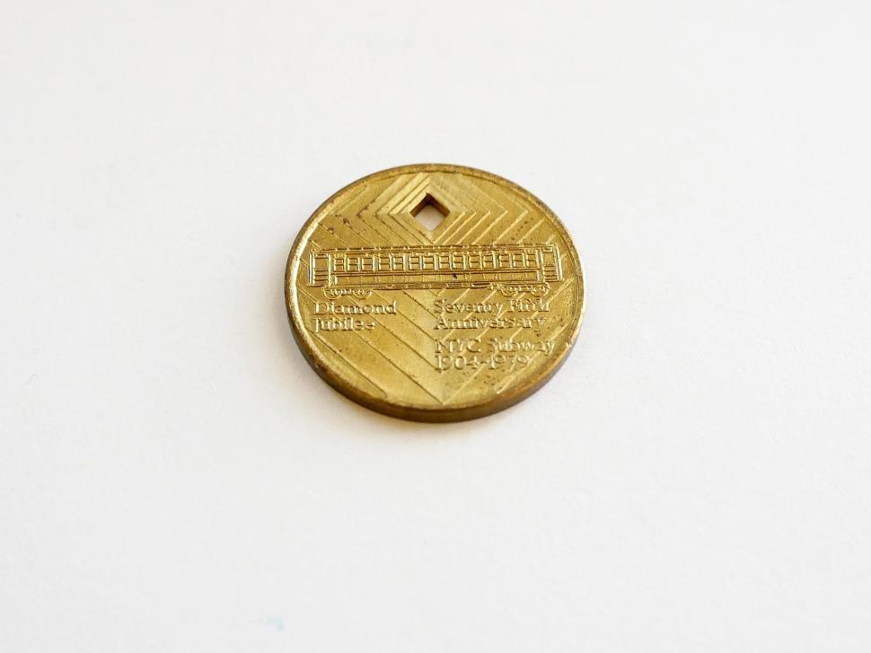 Free Image of NYC Subway Diamond Jubilee Token 