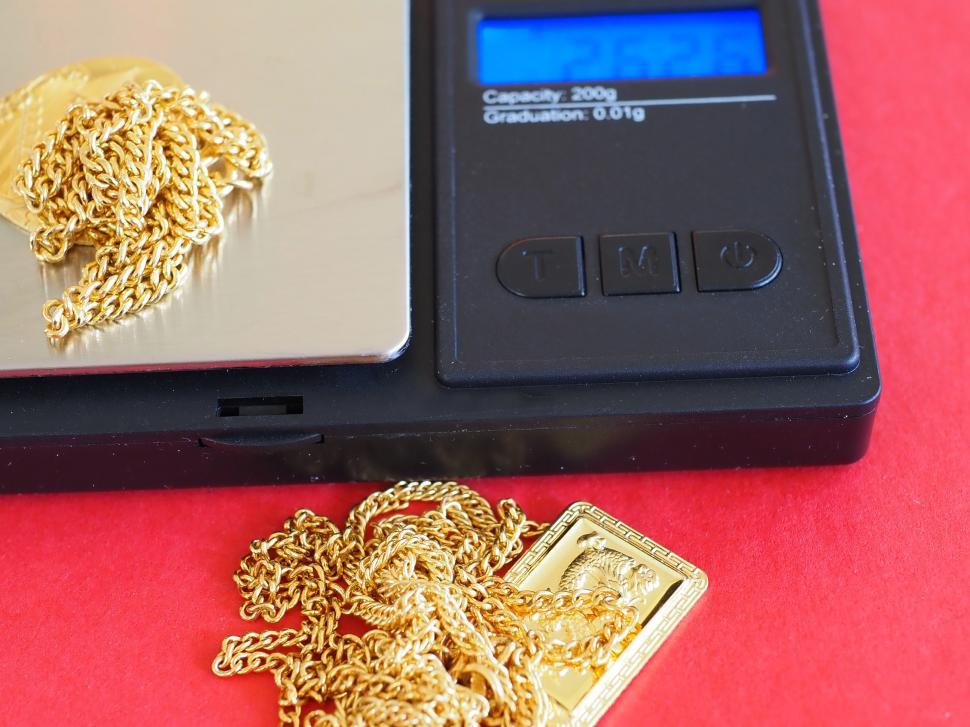 Free Image of Weighing Gold Chains 