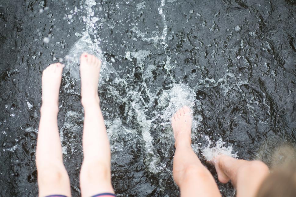 Free Image of Children splashing water at a summer day outing 