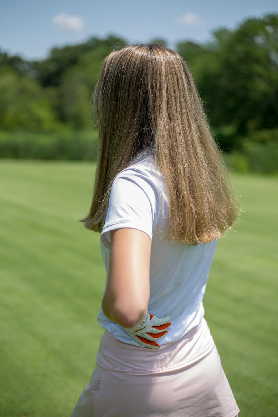 Free Image of Golf player preparing for a swing on sunny day 