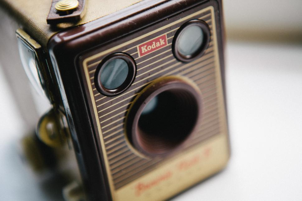 Free Image of Vintage camera showcasing detailed design and craftsmanship 