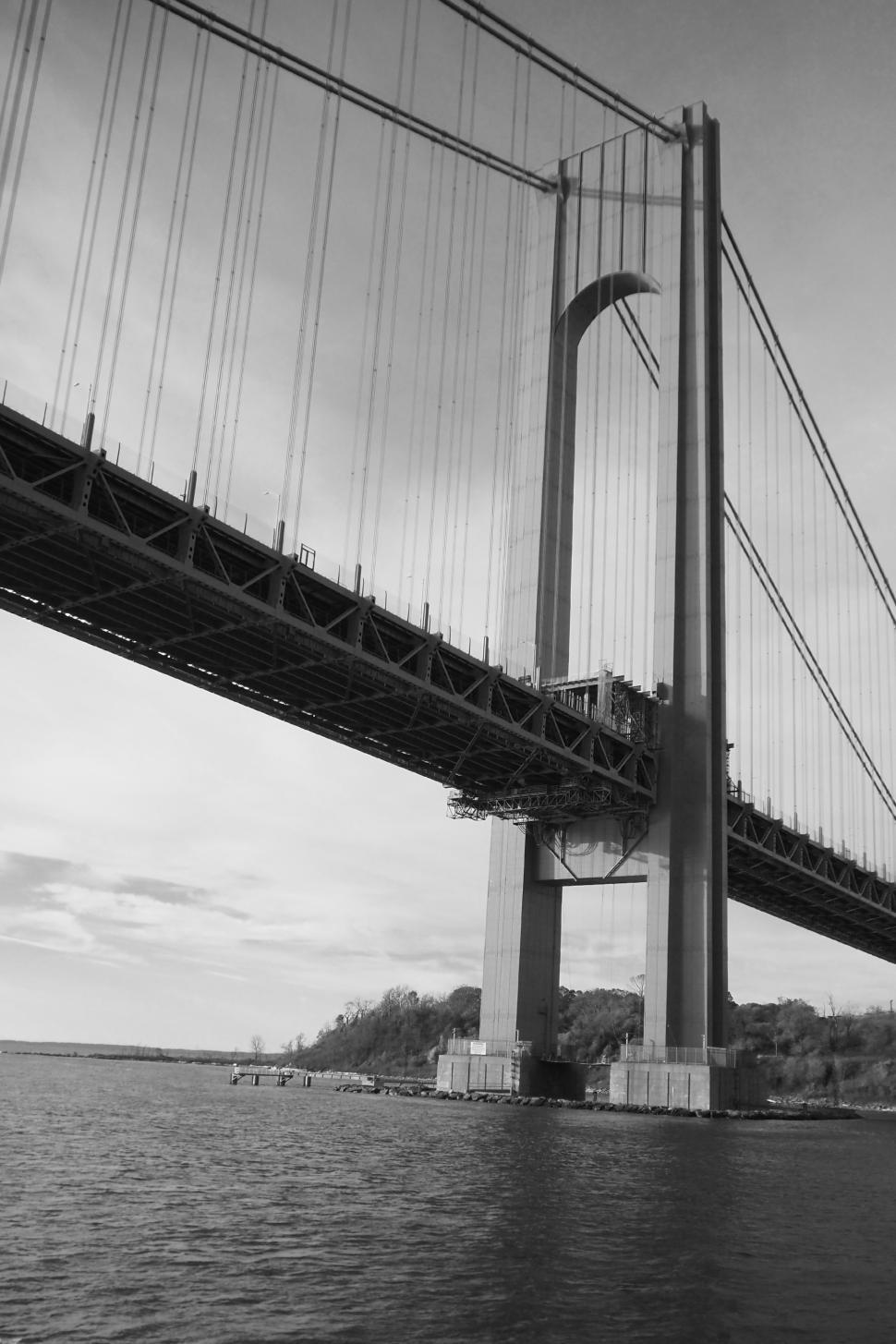 Free Image of Verrazzano Bridge in Black and White 