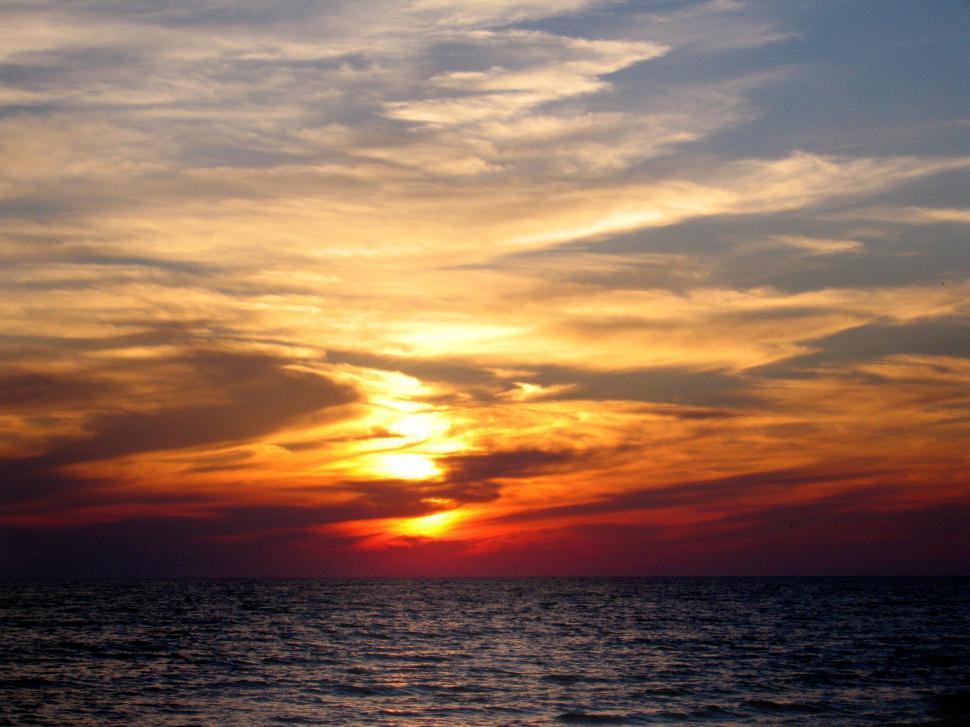 Free Image of Ocean Sunset 