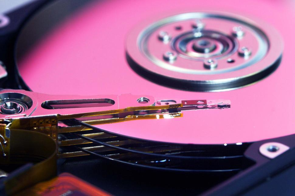 Free Image of Hard drive platters 