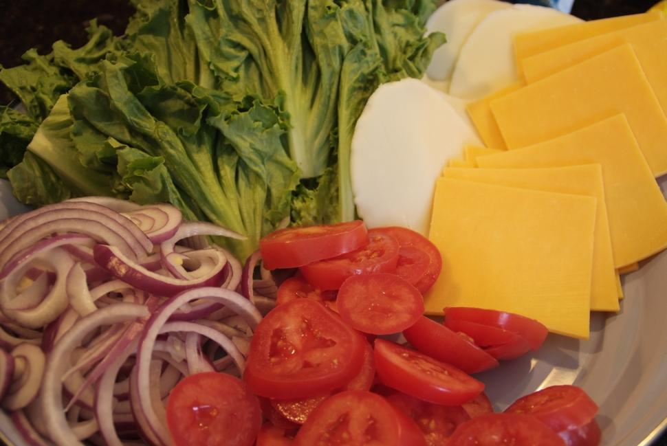 Free Image of Hamburger Toppings 