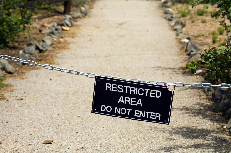 Free Image of Restricted area 