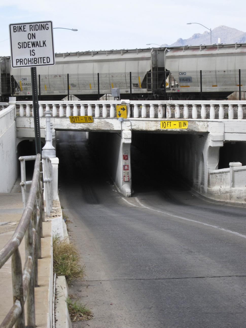 Free Image of train over a tunnel 