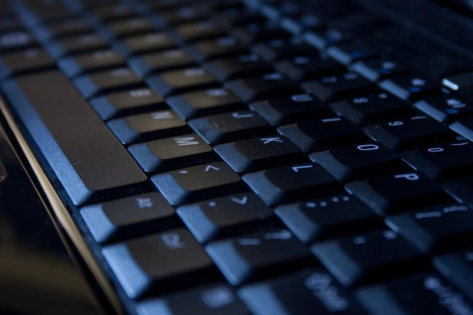 Free Image of Close Up of a Black Computer Keyboard 