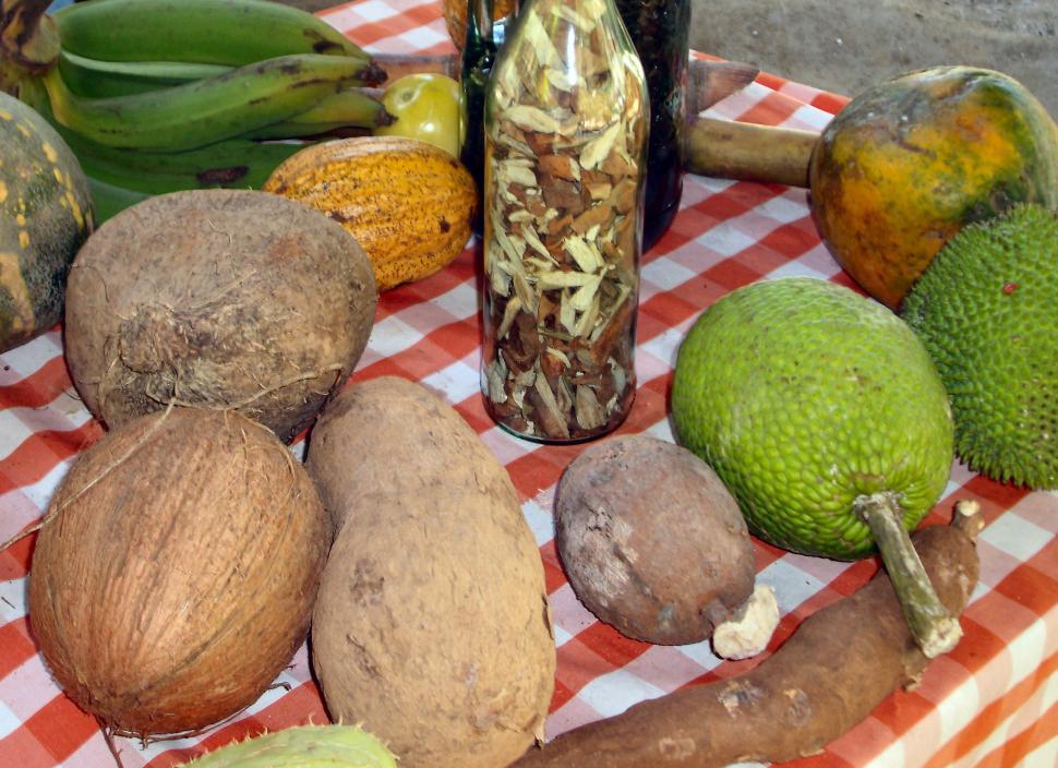 Free Image of Assorted tropical fruit on a table 