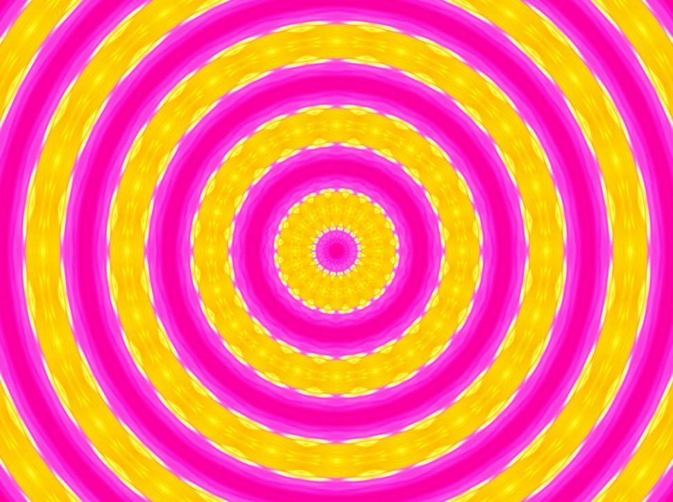 Free Image of Pink and Yellow Pinwheel Target background 