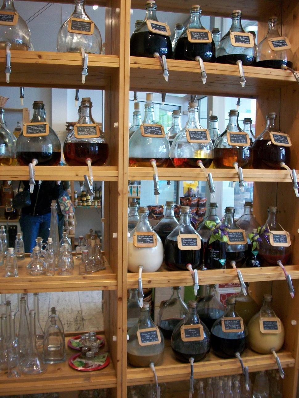 Free Image of Liquors Fermenting in a shop  