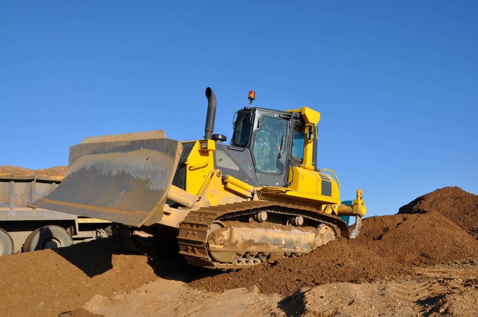 Free Image of Bulldozer on worksite 