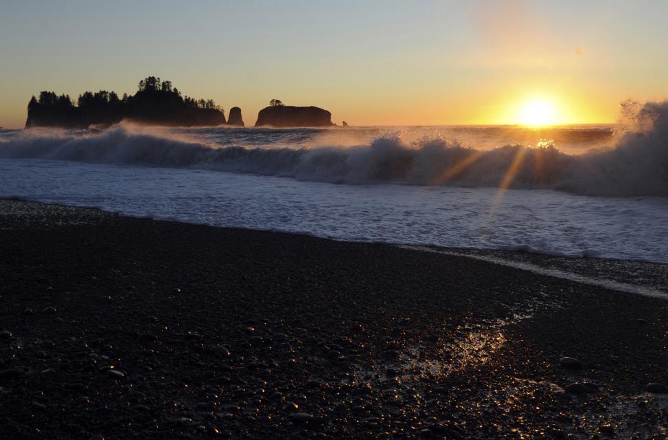 Free Image of Rialto Beach Sunset 