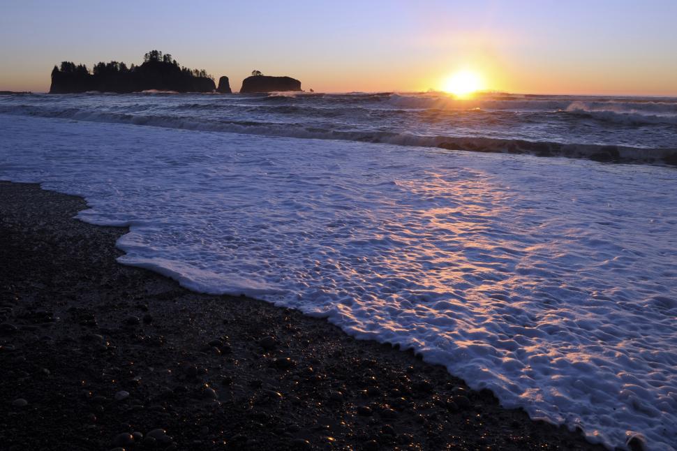Free Image of Rialto Beach Sunset 