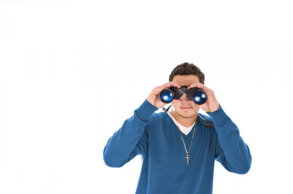 Free Image of Man with Binoculars 