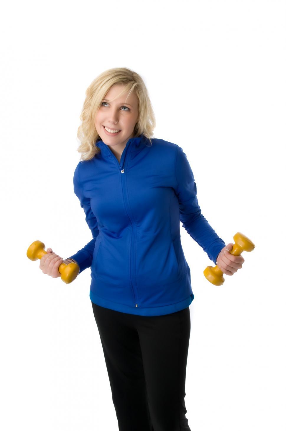 Free Image of Young woman working out 