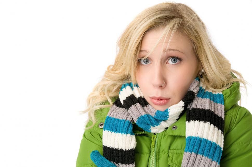 Free Image of Young woman in scarf 