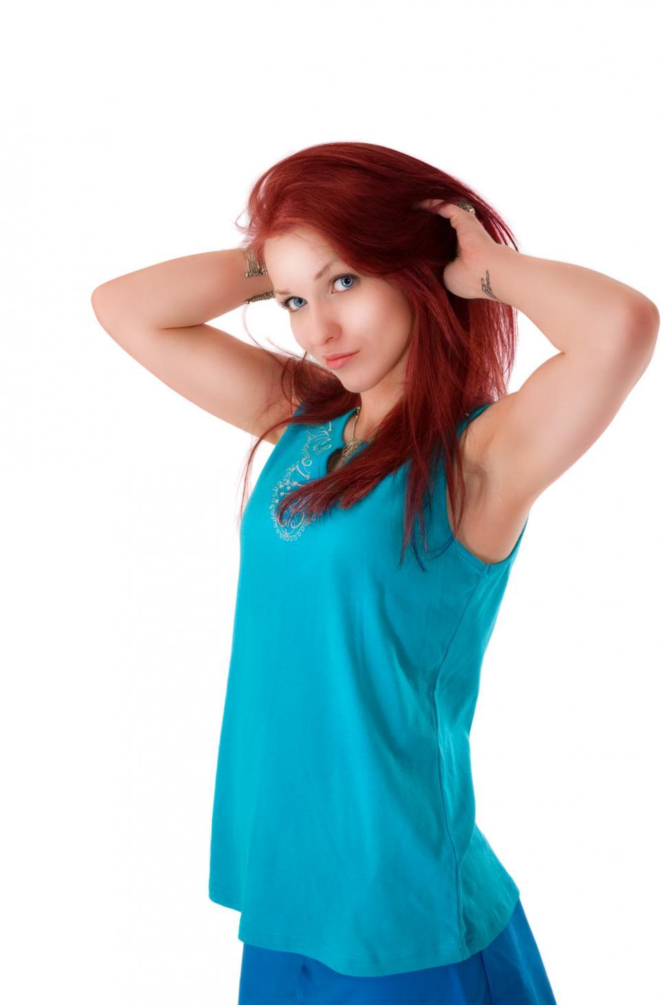 Free Image of Attreactive woman on white 