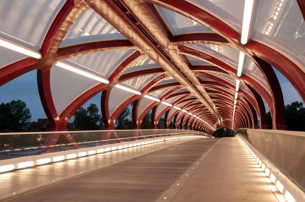 Free Image of Calgary Peace Bridge angle 