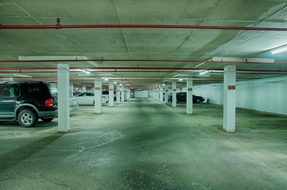 Free Image of Inside a Parking Garage 