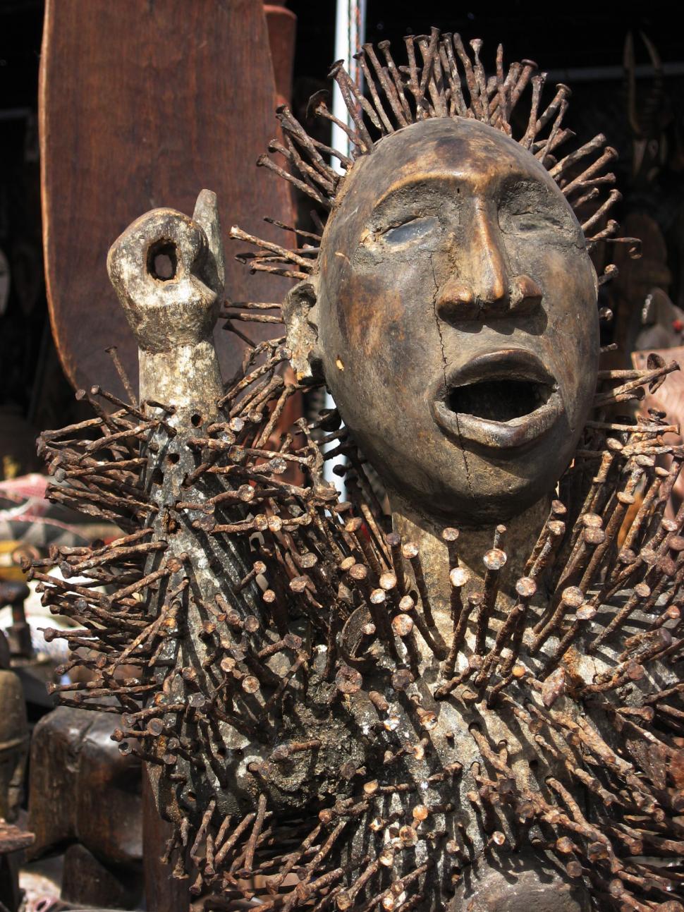 Free Image of African Art from Nails 