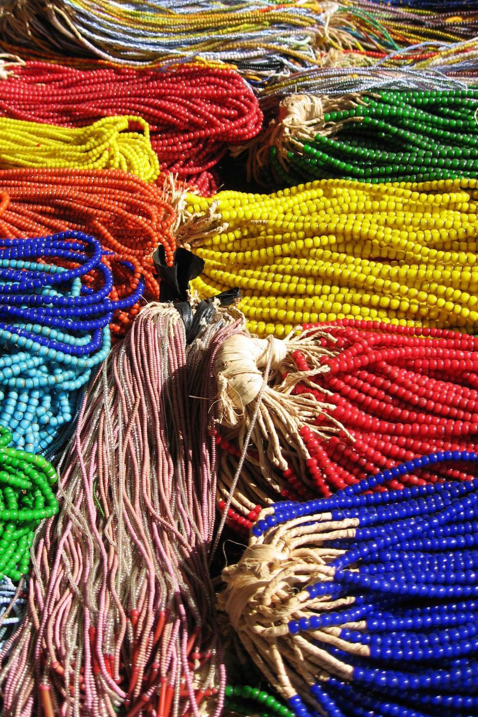 Free Image of Assorted Beads on Table 