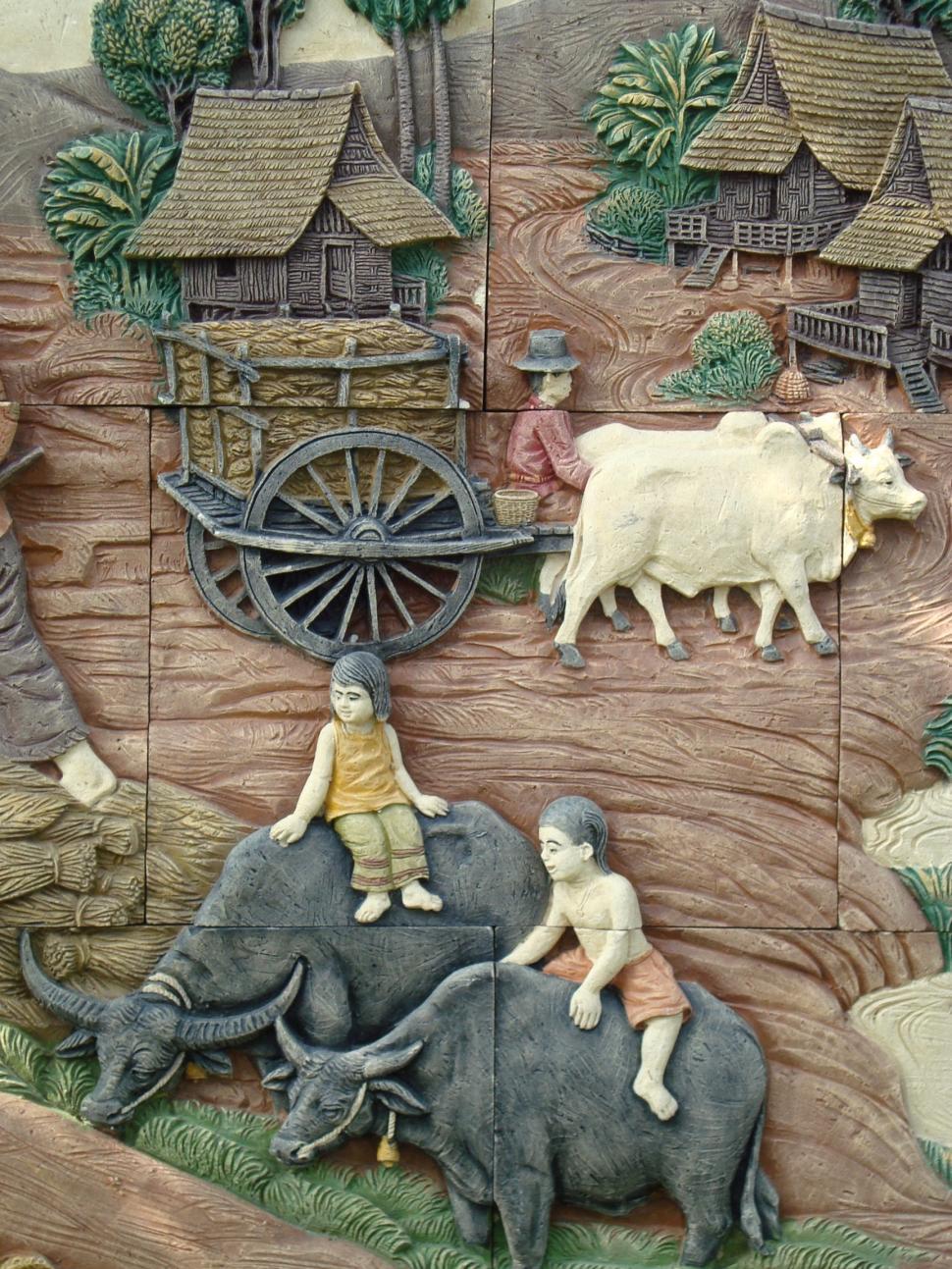 Free Image of Traditional South-East Asia Rural Scene 