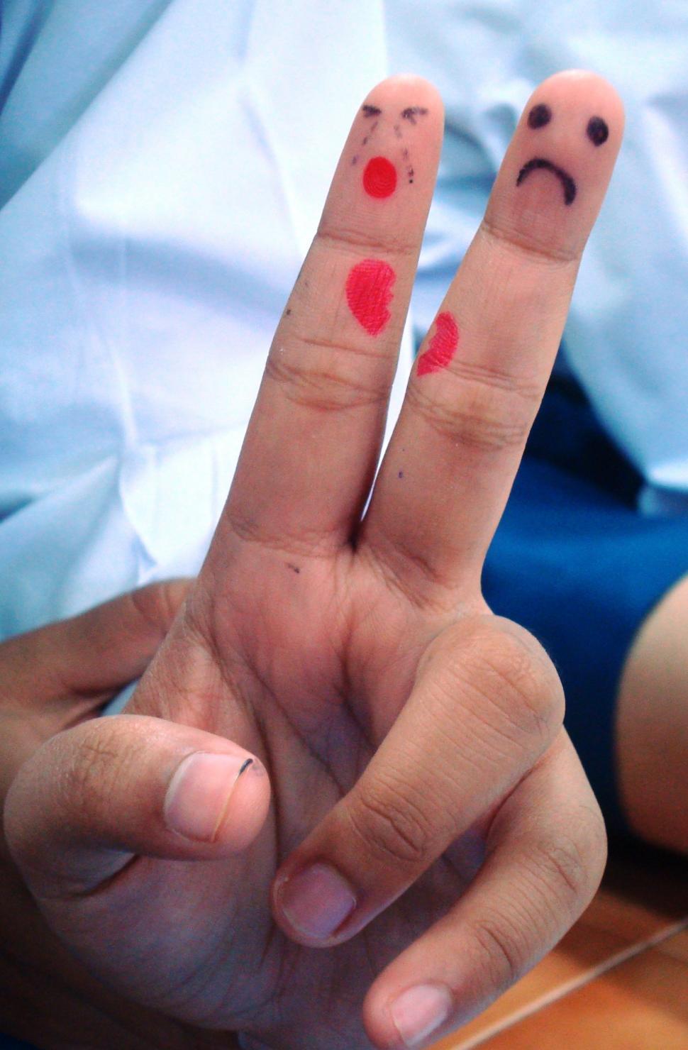 Free Image of Finger Art 