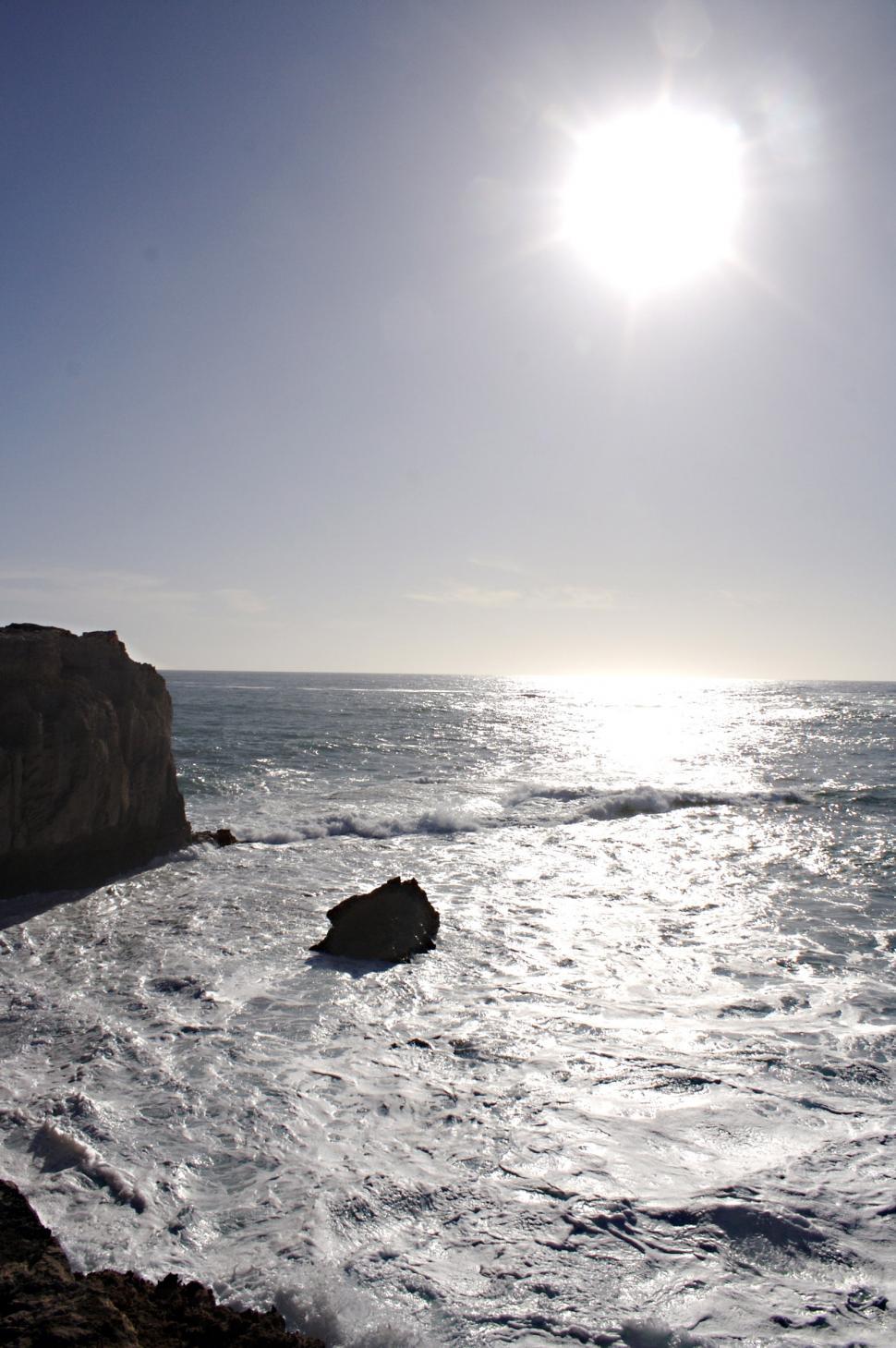 Free Image of Sunset over the ocean 