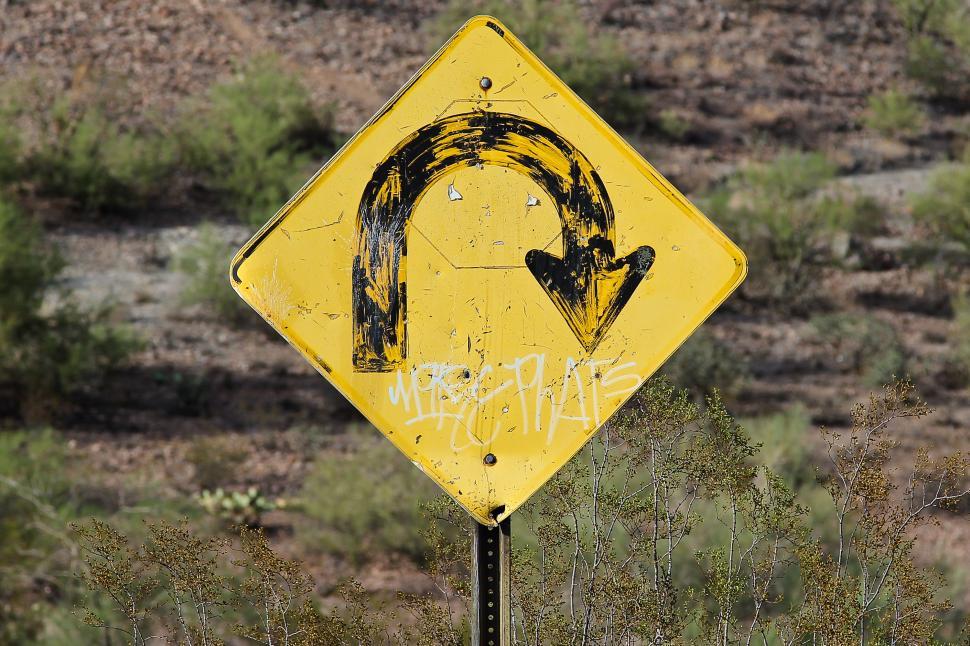 Free Image of U-Turn Sign 