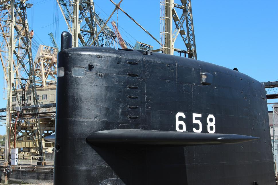 Free Image of Docked Submarine 