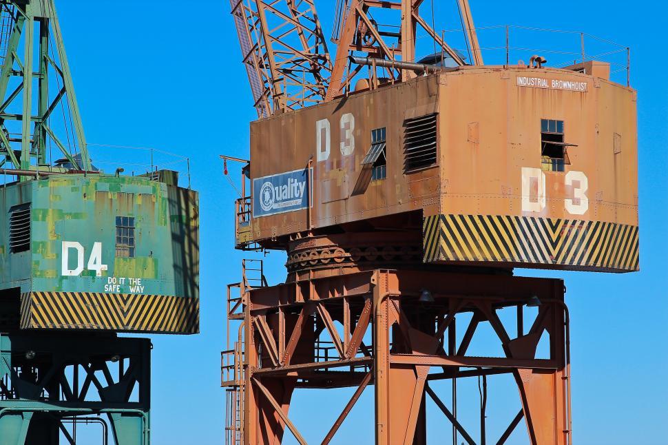 Free Image of Port Cranes 