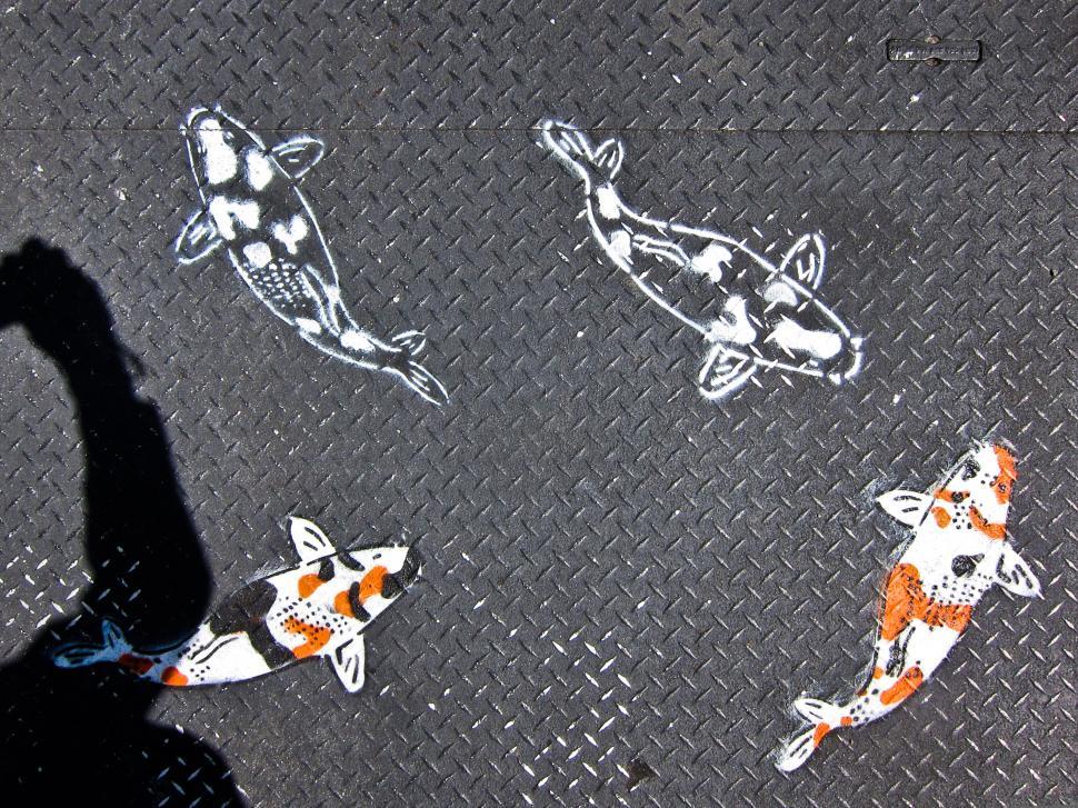 Free Image of Koi Street Art 
