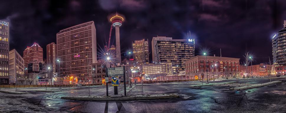 Free Image of Calgary at Night 