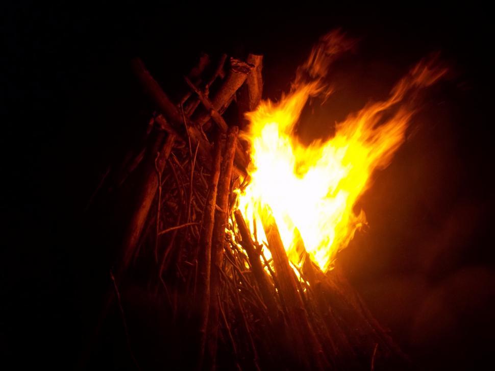 Free Image of Bonfire at night - Pagan Remembrance 