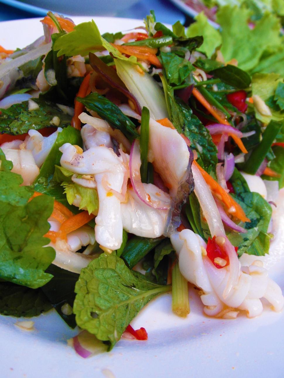 Free Image of Spicy Seafood Salad 