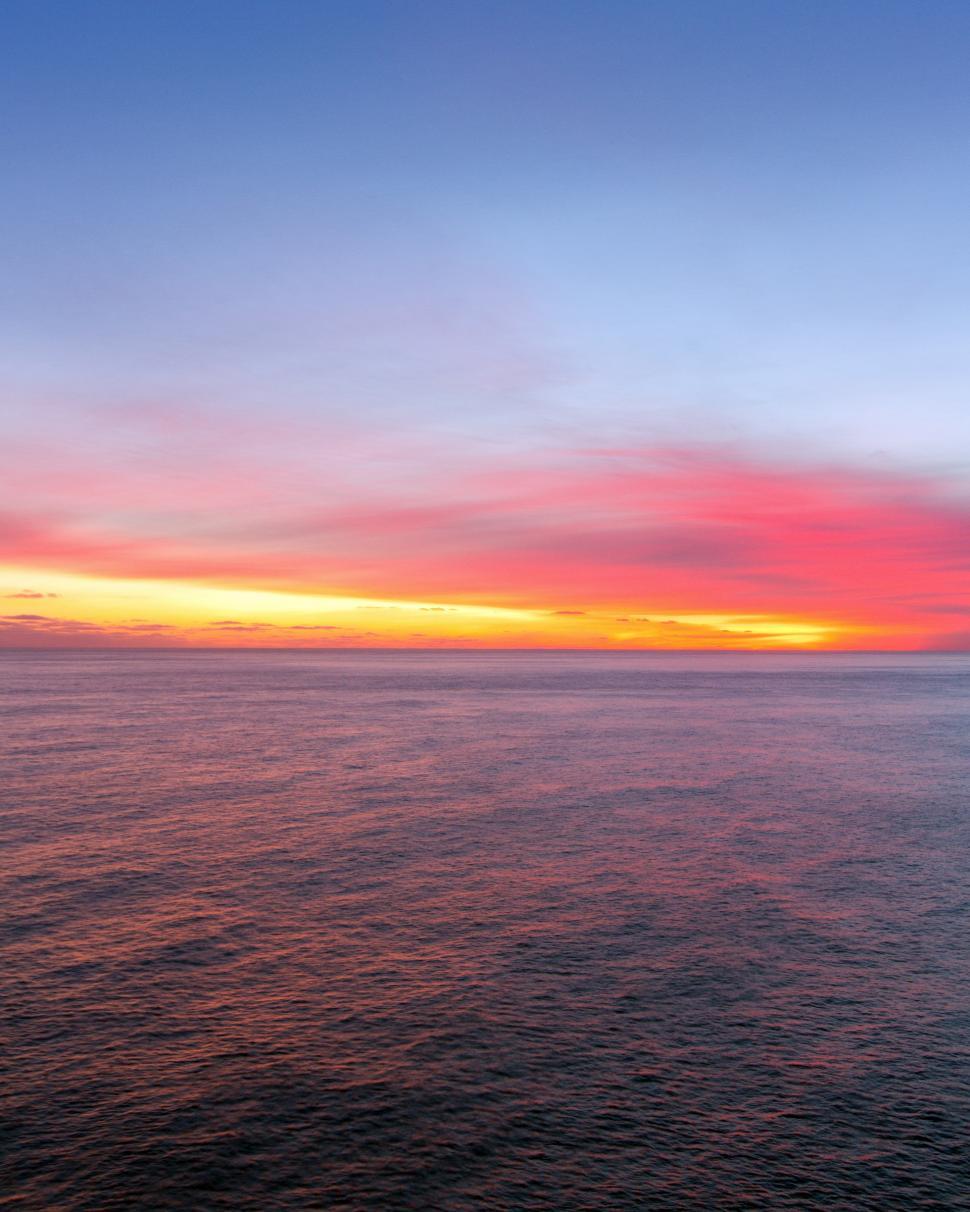 Free Image of Winter Ocean Sunset 