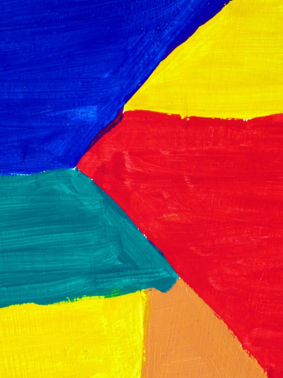 Free Image of Painted Abstract Shapes 