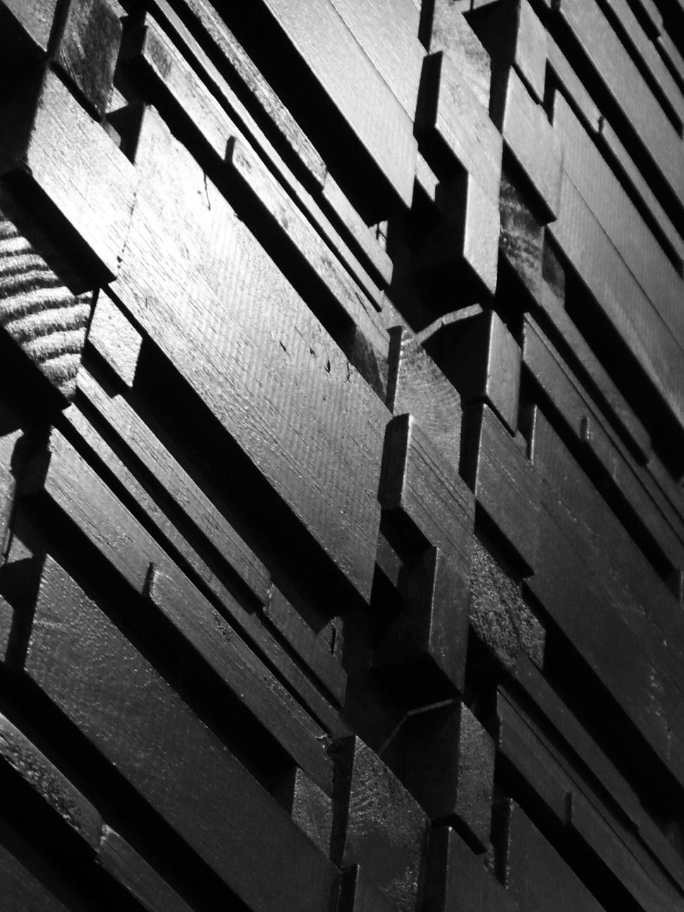 Free Image of Abstract Wooden Blocks 