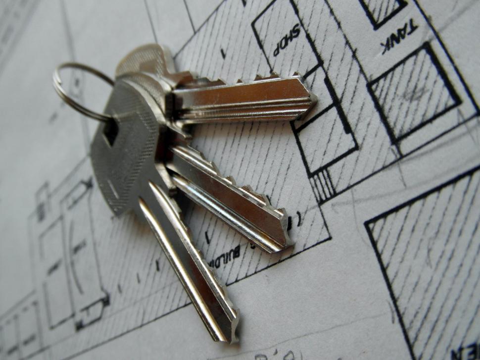 Free Image of Blueprint with Keys 