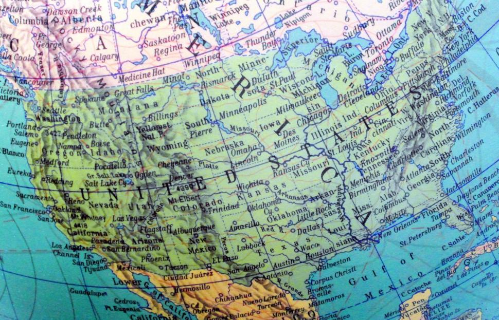 Free Image of Map of America 