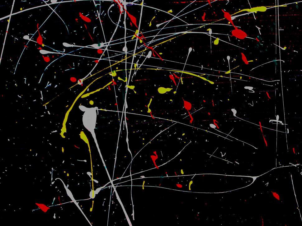 Free Image of Random Paint Splats Background 