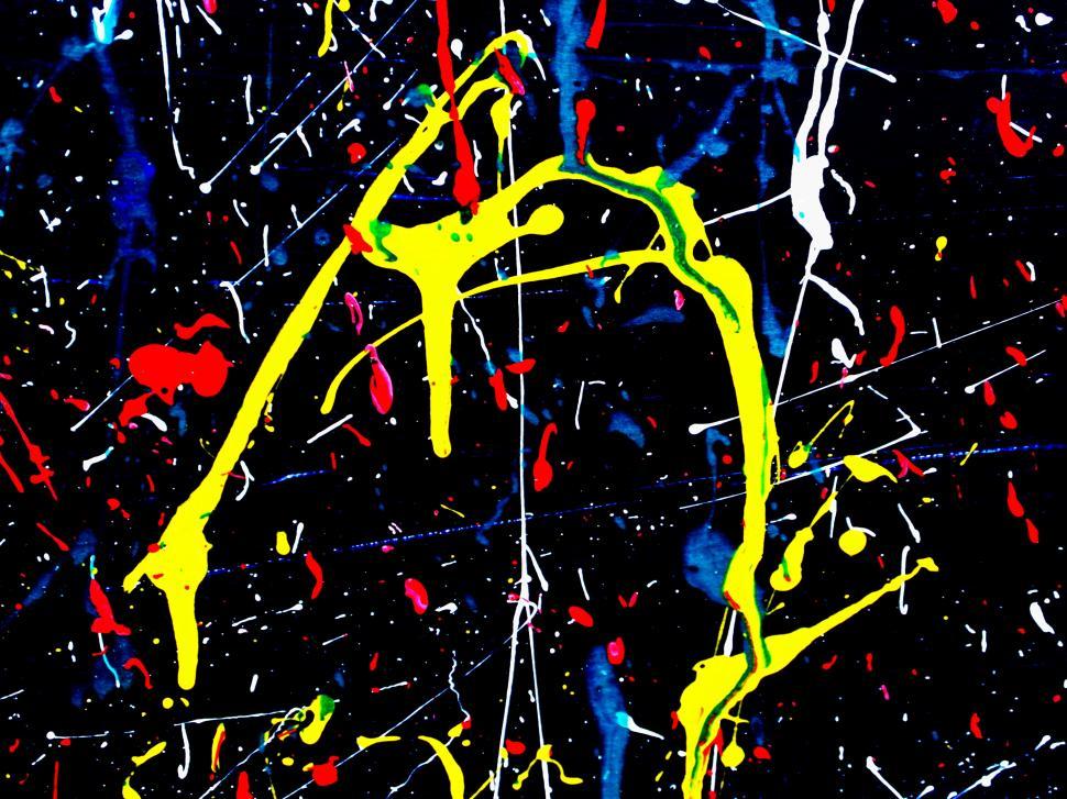 Free Image of Random Paint Splats Background 