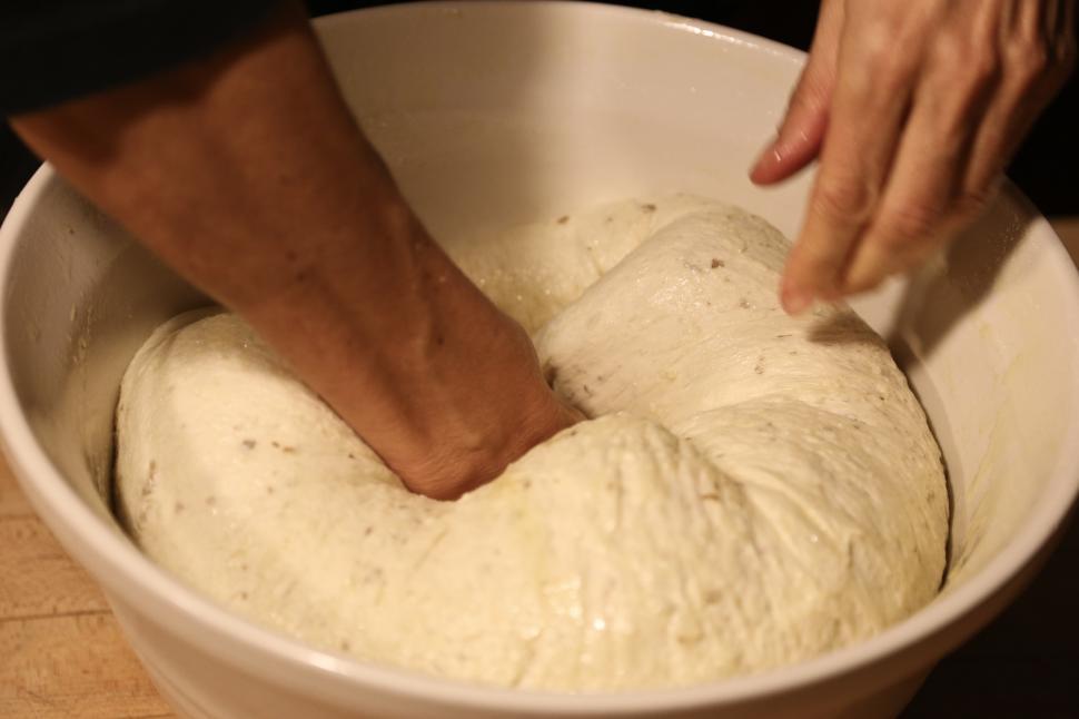 Free Image of Kneading the dough 