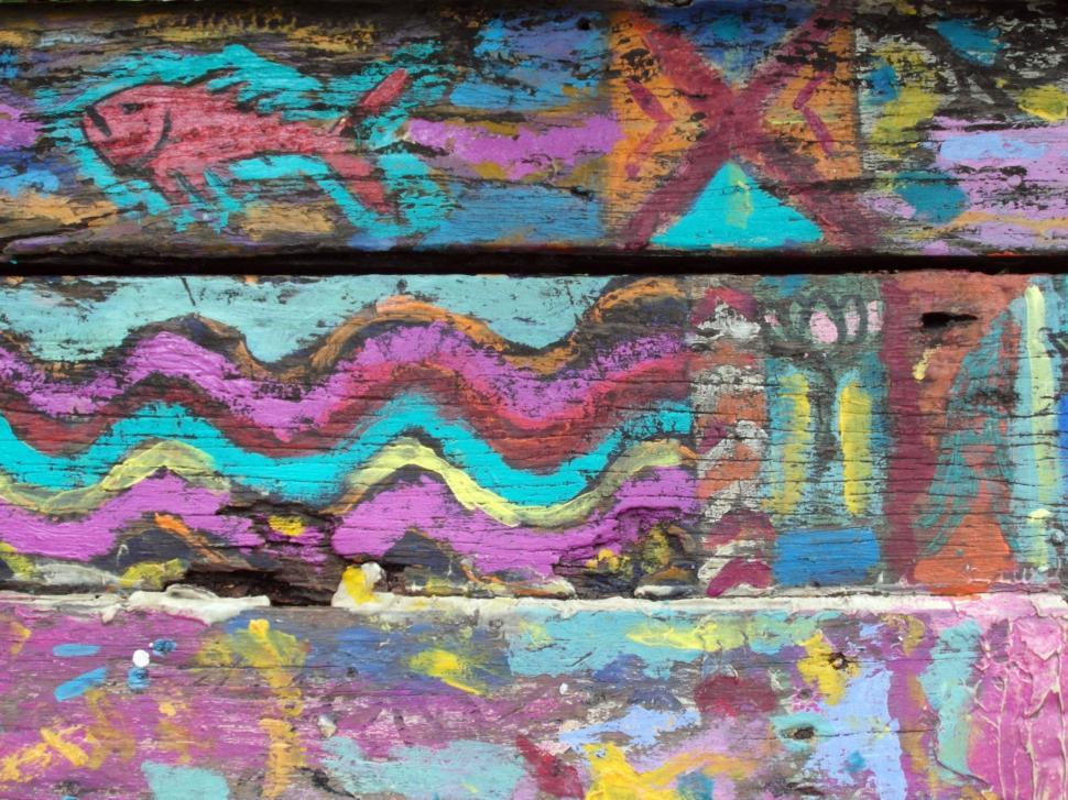 Free Image of Graffiti Art on Wood 