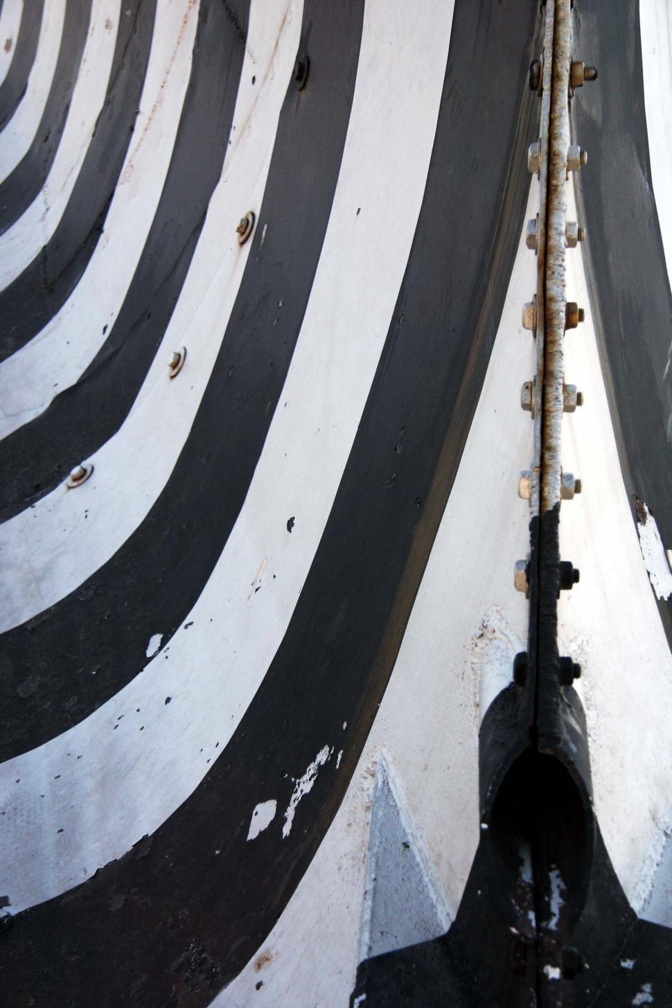 Free Image of Close Up of a Black and White Striped Wall 