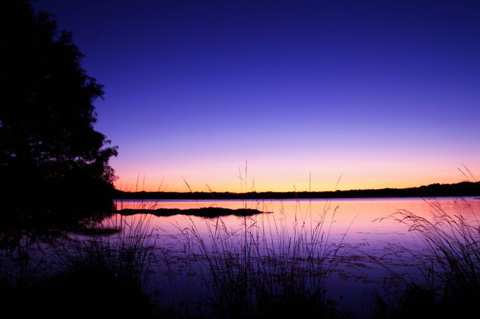 Free Image of Sunset with dock 